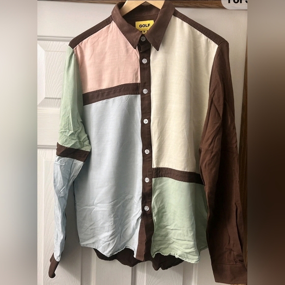 Golf Wang Other - Golf Wang Colorblock Will Button Down Shirt Mens Medium